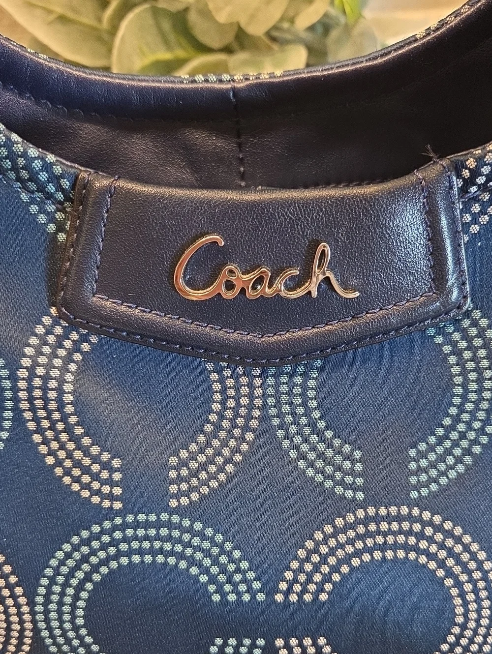 EUC 2013 Coach Op Art Dot Signature C's Tote with Matching Wallet
